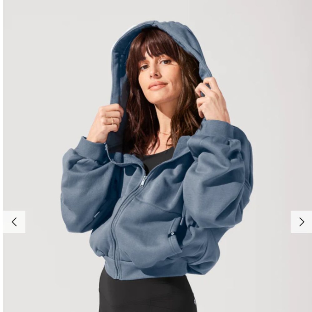 POPFLEX Zip Cloud Hoodie - Denim Blue NWOT